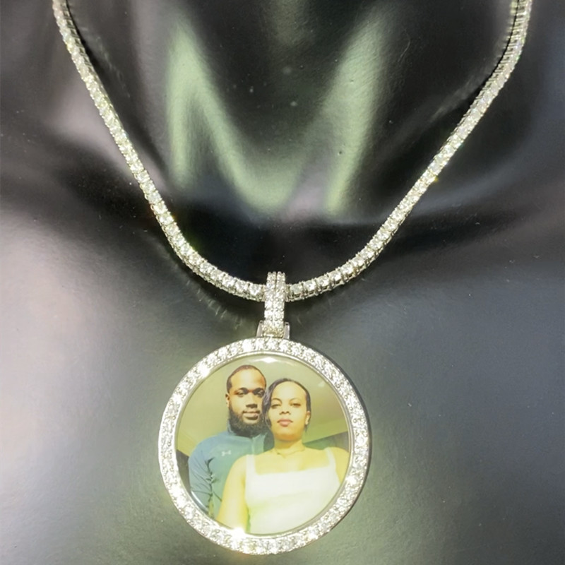 Custom Moissanite Photo Picture Pendant Iced Out Hip Hop Bling Men