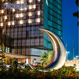 China Moon Abstract Stainless Steel Sculpture 3d Design factory