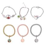 Ins Style Sublimation Diamond Bracelet With Metal Insert Custom Hand Chain For