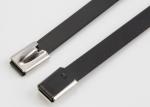 High Strength PVC Coated Black Stainless Steel Cable Ties Ball Locking