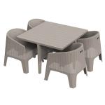 Outdoor Garden Chair Plastic Stackable Coffee Dining Arm Chair Villa Patio