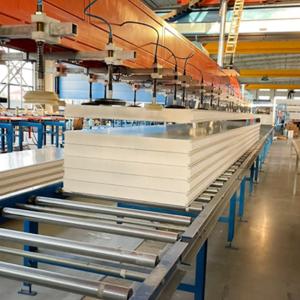 China 1000mm RAL Color Mortar Paper Surface Pu Sandwich Board Polyurethane Insulating Panel factory