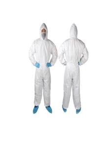 China White Color Disposable Coverall Suit Dry Particulates And Limiting Liquid factory