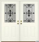 20mm Front Door Inserts Wrought Iron Glass For Door Decoration
