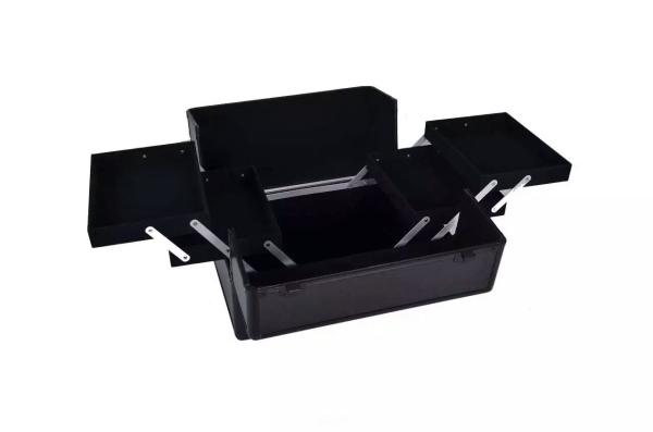Multiple Colour Makeup Train Case Plastic Handle Beauty Case Four Trays For