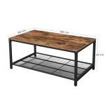 Coffee Table With Metal Shelf, Vintage Industrial Coffee Table For Sale, ULCT64X