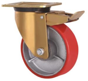 China 4 Inch Swivel Casters With Brake Polypropylene Material 100mm factory