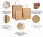 CMYK 50gsm To 200gsm Durable Kraft Paper Bags Flexo Printing