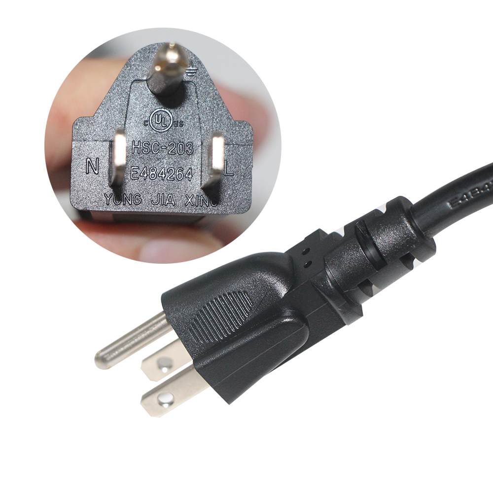 NEMA 5-15P to IEC C5 Power Cord 14AWG 250V 16A Black