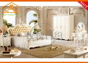 China White color Hot selling wood antique Cheap price wholesale foldable Vintage french style Solid wood bedroom furniture factory