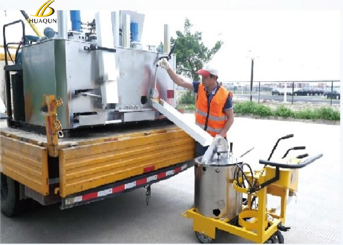 Hydraulic Double Cylinder Thermoplastic Kneading Machine For Thermoplastic Paint Line Marking