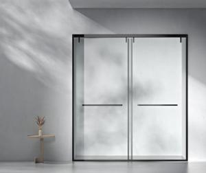 China Stainless Steel, Bathroom Shower Room,Double Sliding Door, Slider Door,Matt Balck factory