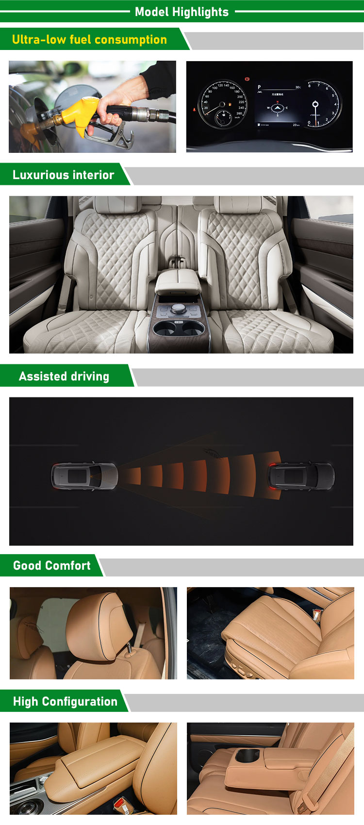 Hunday Hyun-dai Genesis GV80 Electric Car NEDC 625km LED Sedan Leather Customized Turbo Dark ACC Made Energy Vehicle