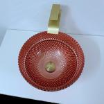 Shinning Glass Rose Gold Vessel Sink Square Above Counter Electroplated