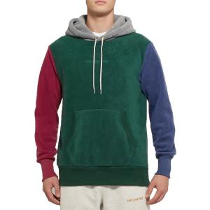 China Embroidered Sports Team Hoodies Men Sweatshirt Colorblock Fleece Hoodie factory