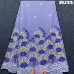 Newest soft high quality 100% cotton fabric embroidered handmade swiss voile