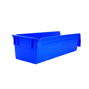 Office Classification Simplified with Stackable Plastic Shelf Bins in Solid Box