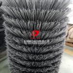 PP And Flat Steel Wire 600mm Gutter Cleaning Brush 25KG Road Sweeper Side