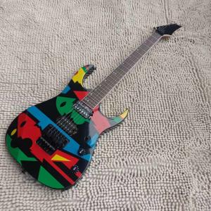 China Custom JPM100 P1 Dream Theater John Petrucci Electric Guitar with Floyd Rose Tremolo Bridge Whammy bar Locking Nut Black factory