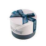 Round Custom Paper Jewelry Boxes Cardboard Ring Box Personalized