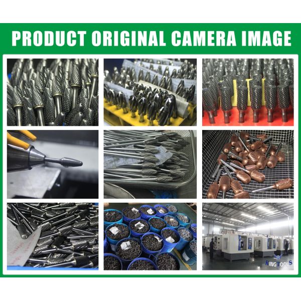 SF-5 Double Cut Tree Shape Radius End Burrs File 1/4'' Shank 45mm Length Tungsten Carbide Rotary Burrs