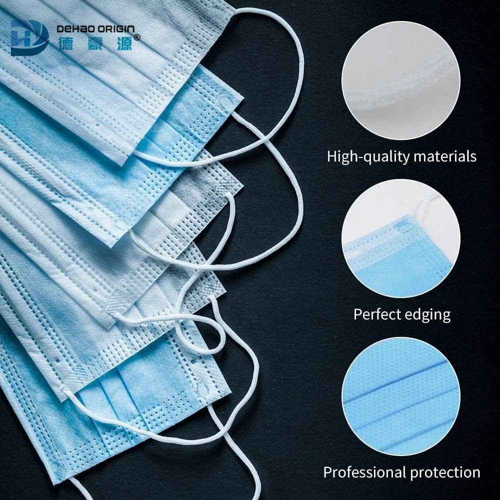 Average Size Smog Proof Personal Protective Respirator 3 Ply Non Woven Face Mask