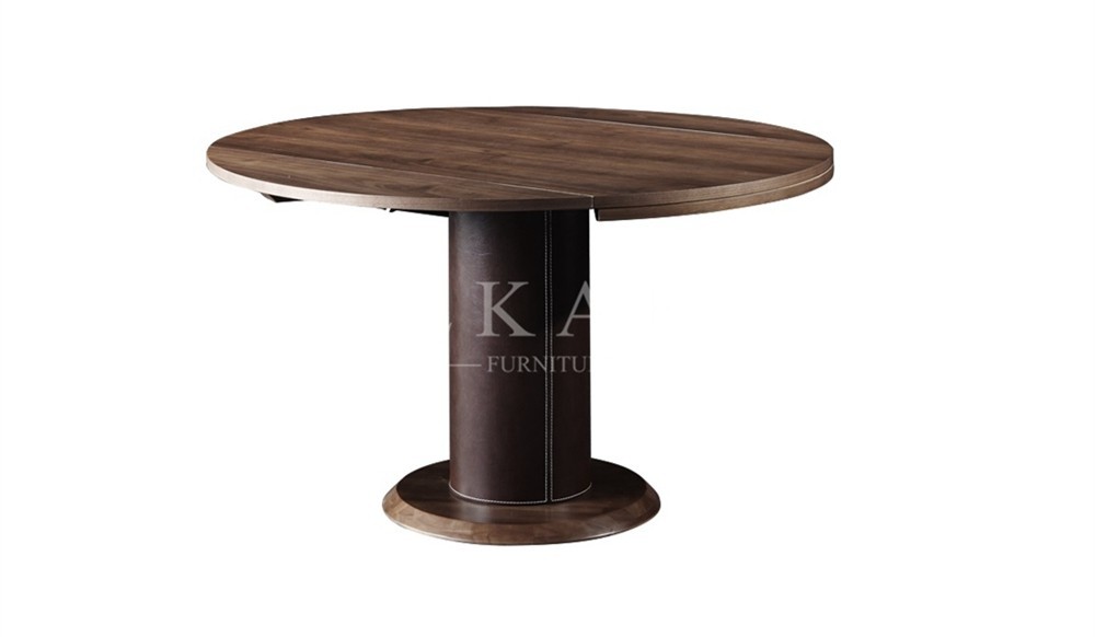Italian Modern Round Dining Table With Marble Rotating Centre