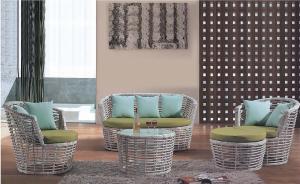 China YLX-RN-003 Water Proof Rattan Sofa Chair and Table factory