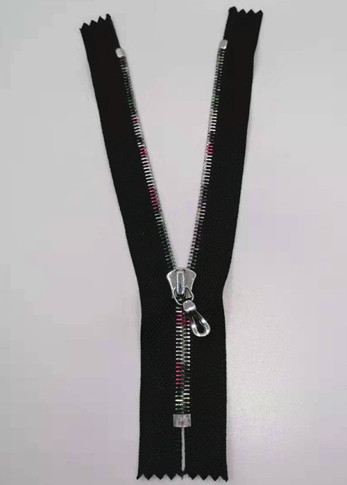 Colorful 5# And Small Metal Teeth Zippers For Coats / Open Ended Metal Zips
