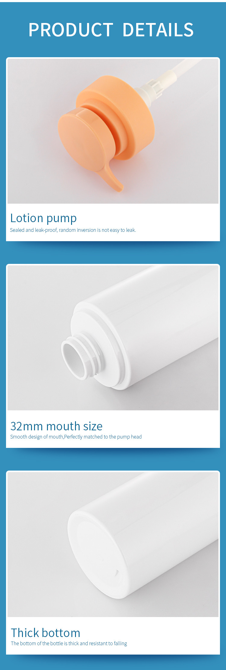500ml Cosmetic Lotion Bottle PET Plastics White Jelly Matte Custom Private Label