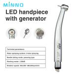 2 Hole Dental High Speed Handpiece 380000rpm Push Button Silver
