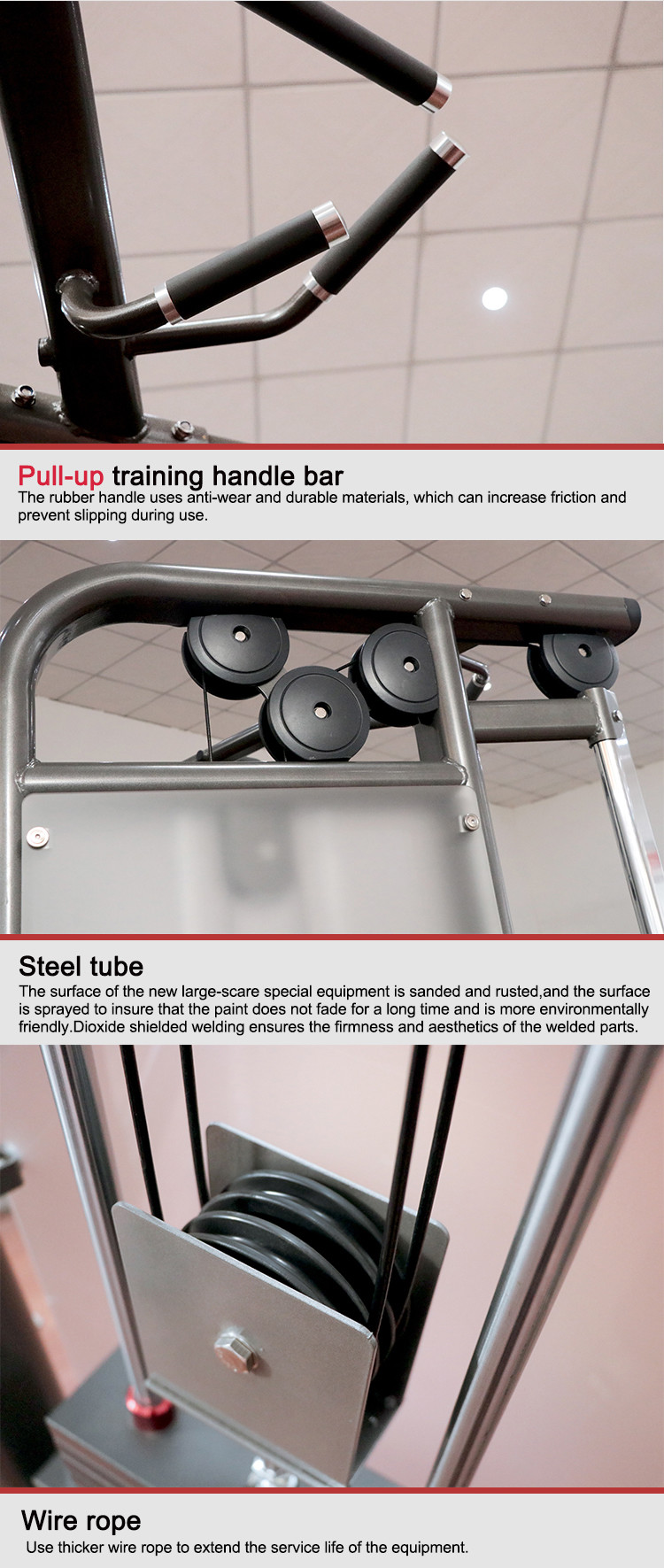 Dual Pulley Cable Training Crossover Commercial Workout Machine