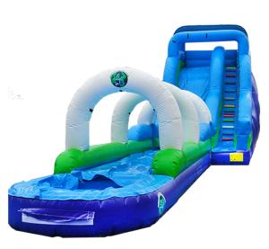 China Outdoor Huge Inflatable Water Slides With Pool For Rentals factory