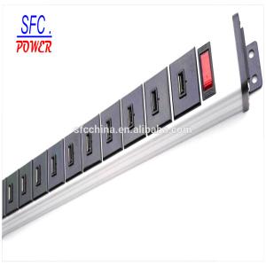 China ETL FCC CE Approved alu- alloy 5V 2.1A USB 10 port charger for charging cart factory