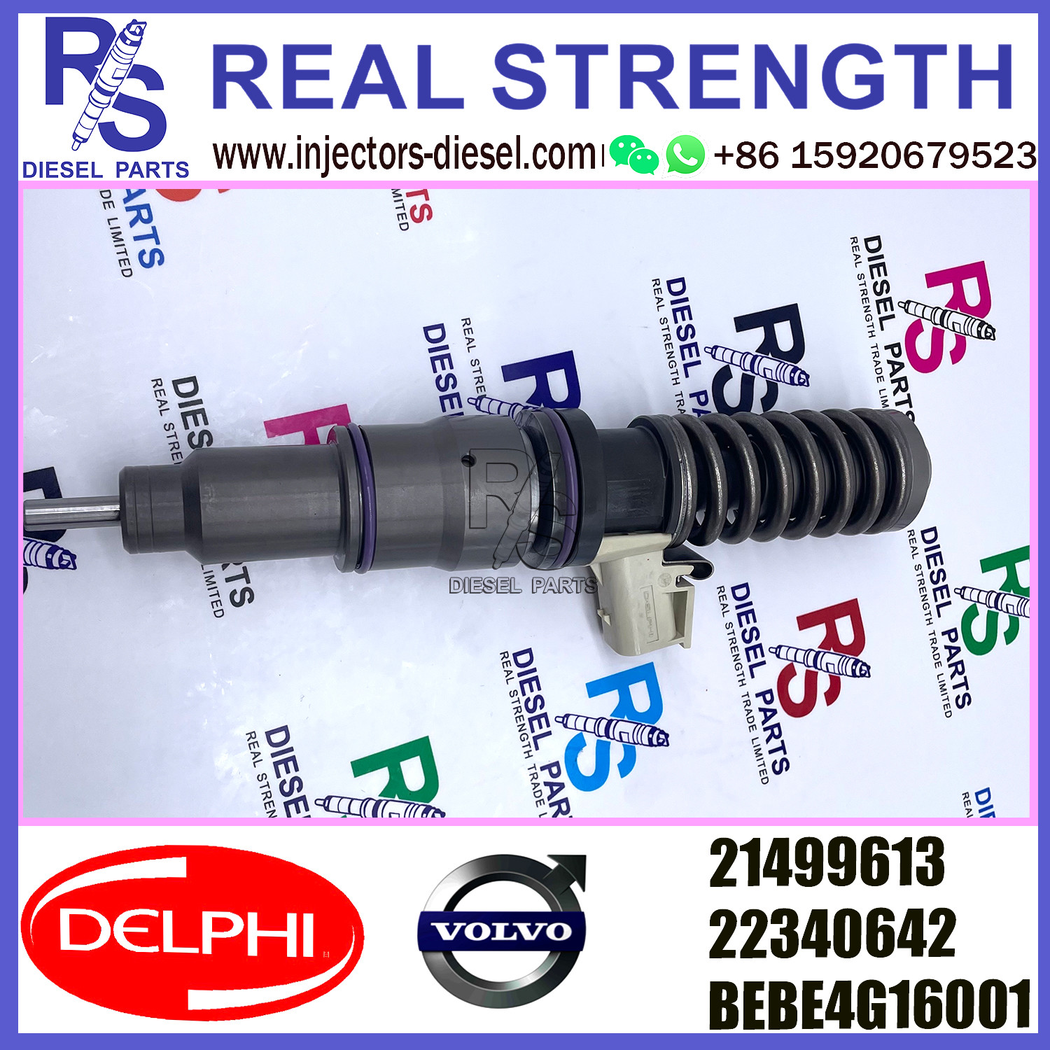DELPHI 4pin injector 21499613 Diesel pump Injector V-O-L-V 21499613 22340642 BEBE4G16001 E3.4 for V-O-L-V MD11 P3624 TIER 4