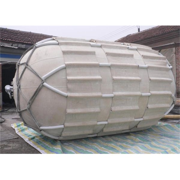 White Sling Type Floating Pneumatic Rubber Fender 50kpa 3.3x6.5m