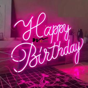 China Happy Birthday Acrylic Led Letters LED Decorative Lights 2835SMD Neon Sign factory