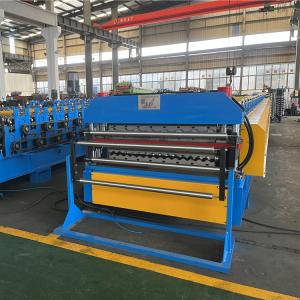 China 11KW Double Layer Panel Roll Forming Machine Corrguated And Roofing 0.8mm factory