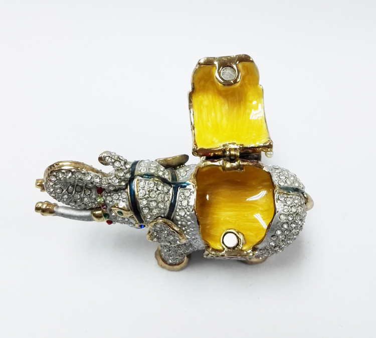Elephant jewelry boxes rhinestone animal gift box for jewelry wedding gift