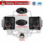 LED Rear Lights Car Rear Lamps Assembly Replacement 1Pair Matte Black Housing