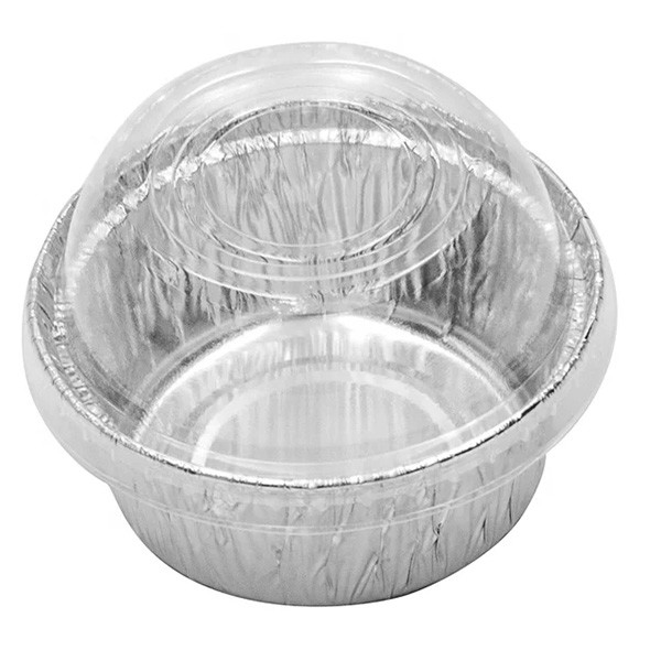 2.25 Lb Aluminum Foil Food Container Rectangular Foil Tray With Clear Dome Lid