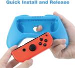 Wear-Resistant Grip Controller For Nintendo Switch Joy-Con Bule Red