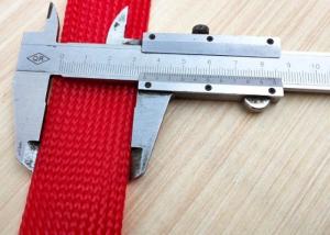 China Custom Size Pet Expandable Braided Sleeving Red Color HDMI Wire Harness Protection factory