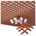 Soundproof Latticed Grille Suspended Metal Ceiling Akzo Nobel Powder Coating /