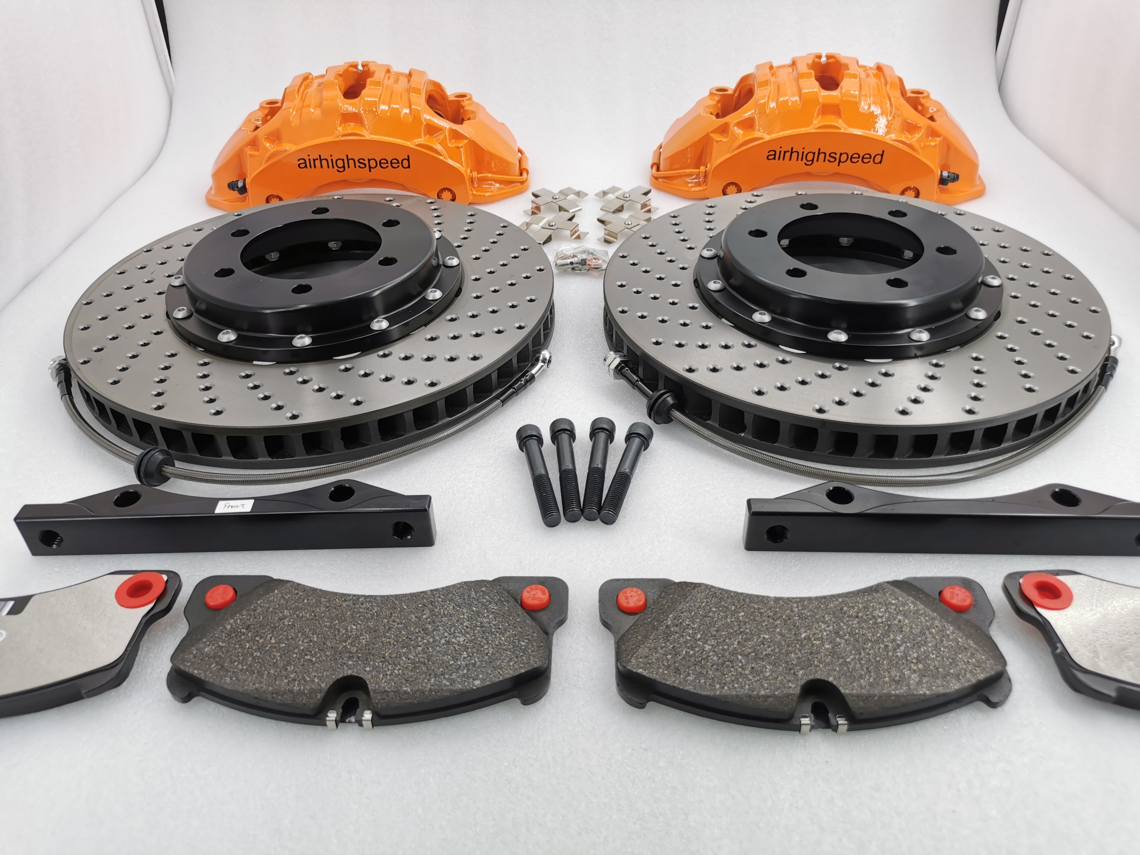 20 Rim Big Brake Kit Brembo 19Z 370*36mm Drilled Slots Disc Logo Custom