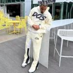 100% Cotton Custom Sweat Suits Two Piece Oversized Men Hoodie French Terry