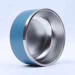 Stainless Steel Round Dog Bowl Double Layer Vacuum Pet Feeding Bowl