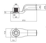 Forging Brass Tube Wire Crimp Lugs With Nut / Battery Cable And Lug