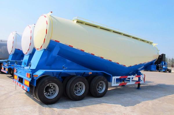 40m3 bulk cement tanker semi trailer 50ton load V type silo bulk powder tank