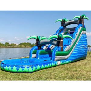 China Inflatable Water Slide With Pool Giant Water Slide For Adult Bouncer Castls For Kids factory